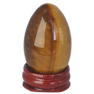 Oeuf en Oeil de Tigre marron 45mm