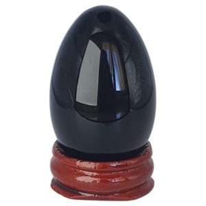 Oeuf en Obsidienne noire 45mm