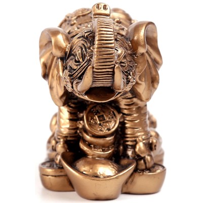Statue Eléphant aux Lingots bronze – Image 3