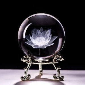 Boule de Cristal Lotus 60mm