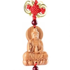 Suspension Bouddha de la Méditation rouge