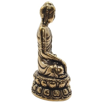 Statue Bouddha Zen en cuivre – Image 2
