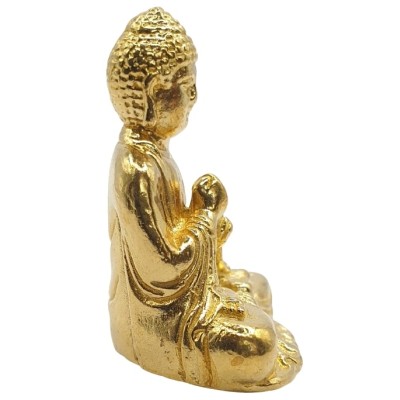 Statue Bouddha de la Méditation cuivre doré – Image 3