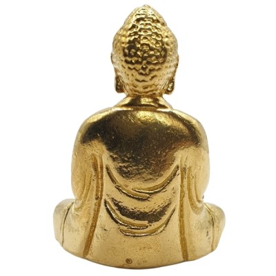 Statue Bouddha de la Méditation cuivre doré – Image 2