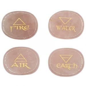 Pierres Reiki 4 Eléments en Quartz rose