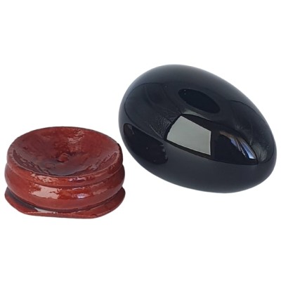 Oeuf en Obsidienne noire 40mm – Image 2