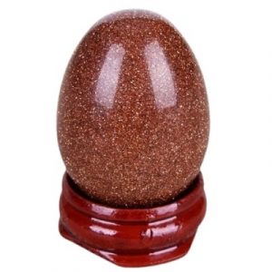 Oeuf en Pierre de Sable marron 40mm