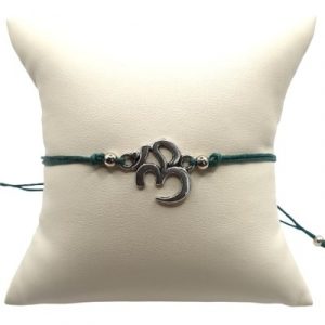 Bracelet vert Aum argenté