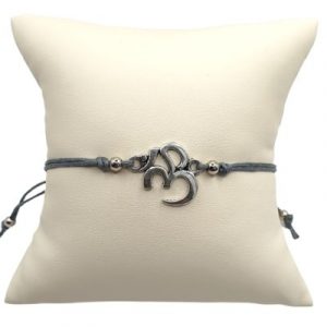 Bracelet gris Aum argenté