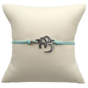 Bracelet vert clair Aum argenté