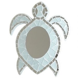 Miroir Mosaïque Tortue blanche