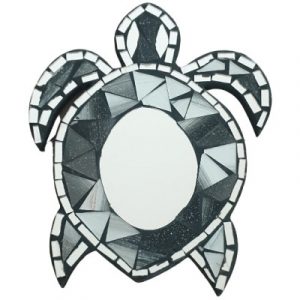 Miroir Mosaïque Tortue noire