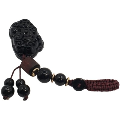 Porte Clés Pi Yao Protecteur en Obsidienne noire – Image 2
