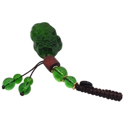 Porte Clés Pi Yao en Cristal vert – Image 2