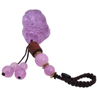 Porte Clés Pi Yao en Cristal violet – Image 2