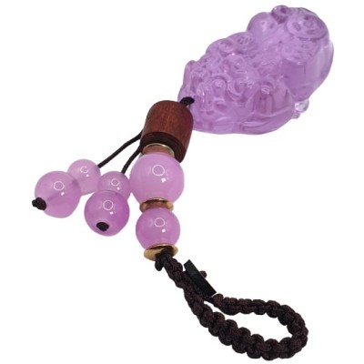 Porte Clés Pi Yao en Cristal violet – Image 3