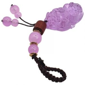 Porte Clés Pi Yao en Cristal violet