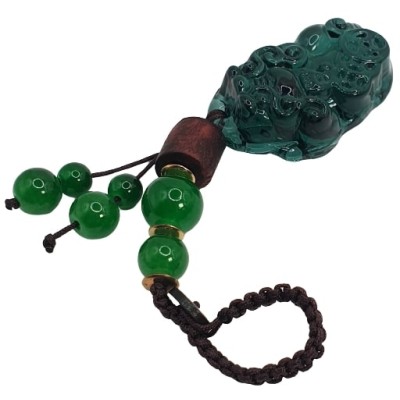Porte Clés Pi Yao en Cristal turquoise – Image 3