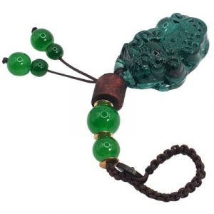 Porte Clés Pi Yao en Cristal turquoise
