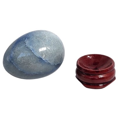 Oeuf en Aventurine bleue 40mm – Image 3