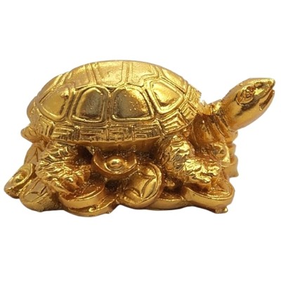 Statue Tortue Protectrice dorée – Image 3