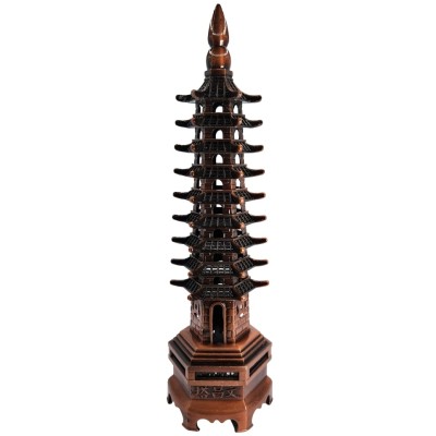 Pagode Wen Chang bronze rouge 18cm