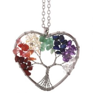 Collier Arbre de vie Coeur des 7 Chakras