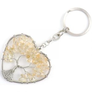 Porte Clés Arbre de Vie en Citrine