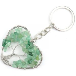 Porte Clés Arbre de Vie en Aventurine verte