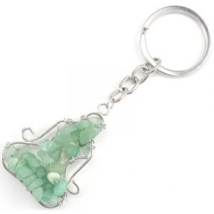 Porte Clés Yogi Chakras en Aventurine verte