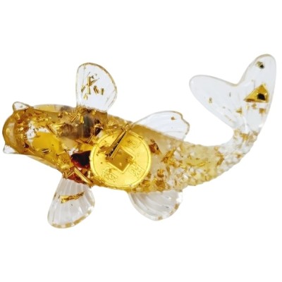 Figurine Poisson Carpe en Citrine – Image 3