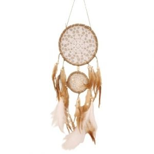 Attrape Rêves Doubles Capteurs Corde beige