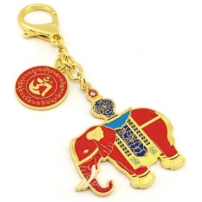 Porte Clés Amulette Eléphant Royal rouge – Image 2