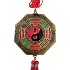 Grande Suspension Miroir Plat Yin Yang Bagua