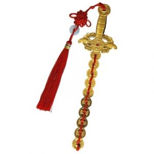 Grand Talisman Epée de Pièces dorées 4 Animaux Célestes