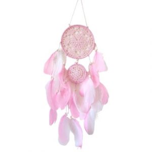 Attrape Rêves Doubles Capteurs Corde rose