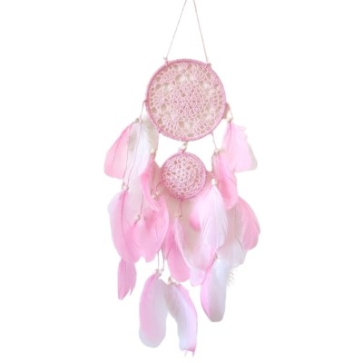 Attrape Rêves Doubles Capteurs Corde rose