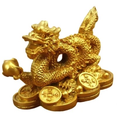 Statue Dragon Protecteur doré – Image 3