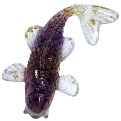 Figurine Poisson Carpe en Améthyste – Image 2