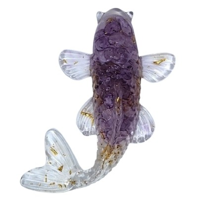 Figurine Poisson Carpe en Améthyste