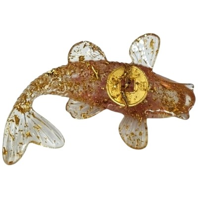 Figurine Poisson Carpe en Quartz rose – Image 3
