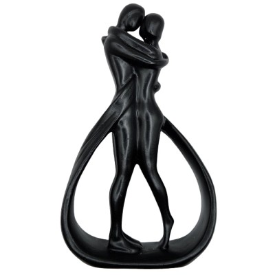 Statue Couple Amoureux Passionnés noir – Image 2
