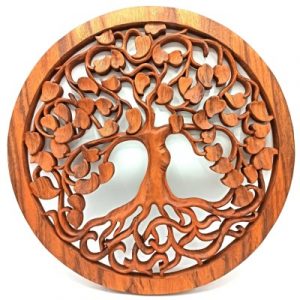 Panneau Décoratif Sculpté Arbre de Vie 40cm