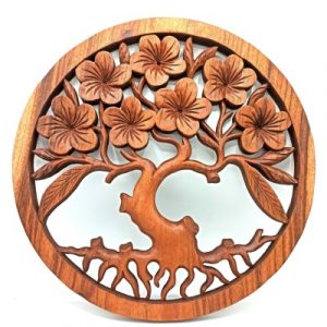 Panneau Décoratif Sculpté Arbre de Vie Sacré 40cm