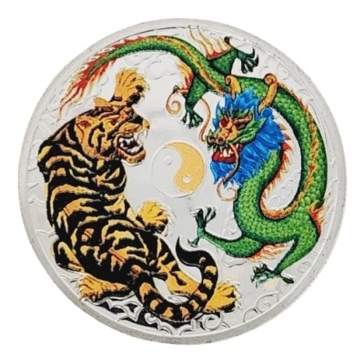 Amulette argentée 2 Animaux Célestes