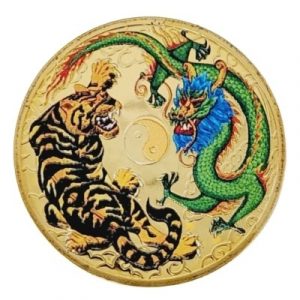 Amulette dorée 2 Animaux Célestes