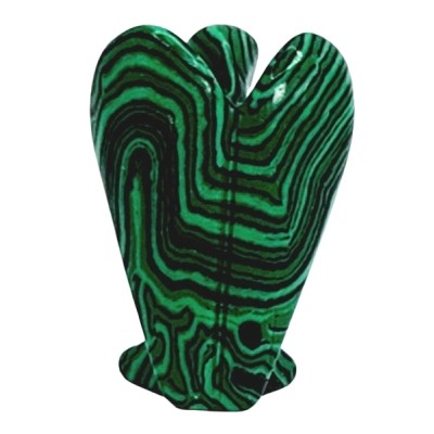 Statue Ange Gardien en Malachite – Image 2