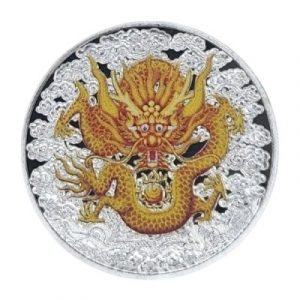 Amulette argentée Dragon Protecteur
