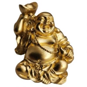 Statue Bouddha au Lingot dorée