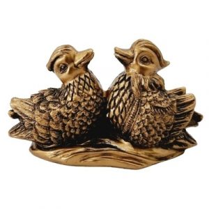 Statue Couple de Canards Mandarins bronze